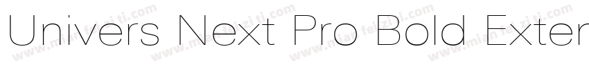 Univers Next Pro Bold Extended字体转换